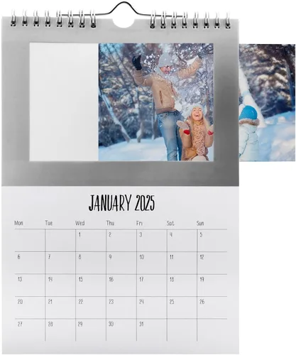 Vista 2 de Calendario mensual de fotos de pared colgante 2025