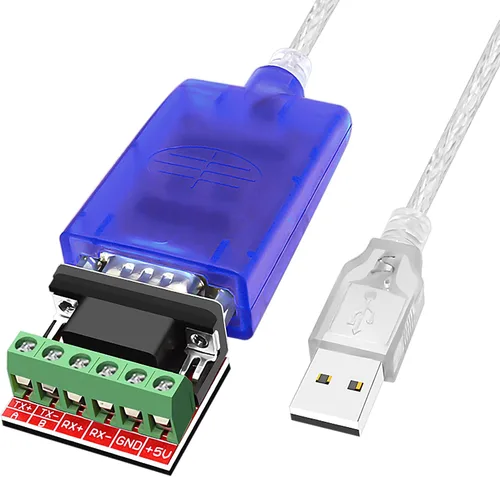 Vista 7 de Cable adaptador de puerto serie USB a RS422 RS485 con chip FTDI compatible con Windows 10, 8, 7, XP y Mac con protección ESD (1.5 pies/1.6 ft)
