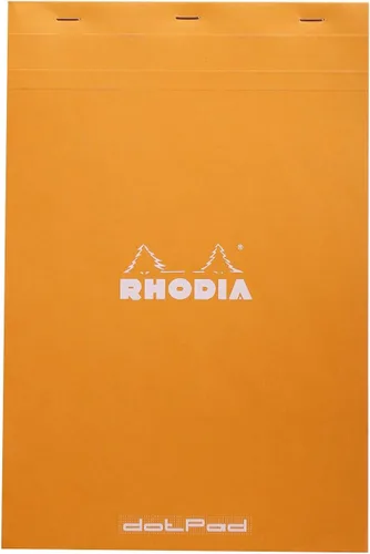 Vista 10 de Libreta Rhodia Head grapada para compras, No. 8 de 74 x 210 mm, rayada y de color negro