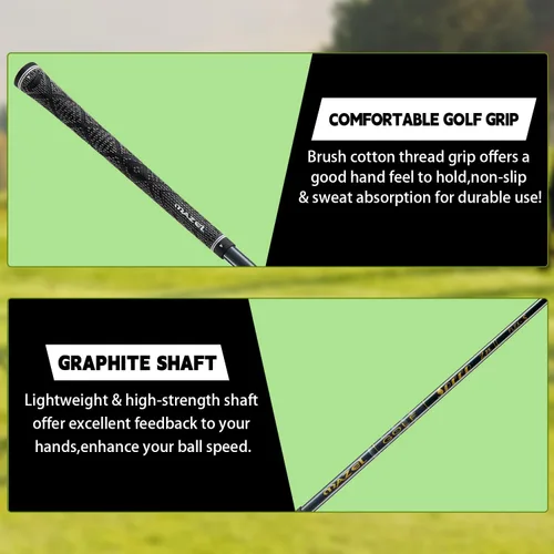 Vista 5 de MAZEL Drivers de Golf de Titanio para Hombres, Diestros, 460CC