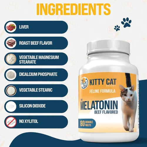 Vista 3 de Kitty Cat Select 1 mg Melatonina con sabor a carne