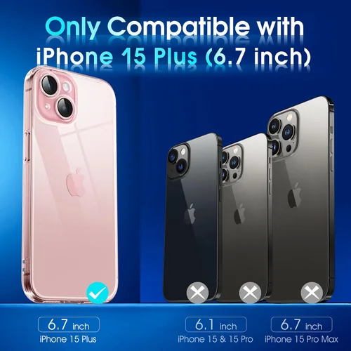 Vista 321 de Supdeal Funda cristalina transparente para iPhone 11, [No se amarillea] [Protección de la cámara] [Probado contra caídas de grado militar] Funda