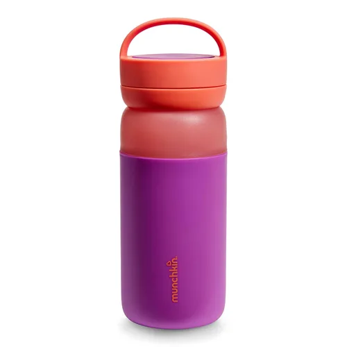 Vista 10 de Munchkin Stay Cool Botella de agua aislada con popote para niños pequeños, 12 onzas, azul