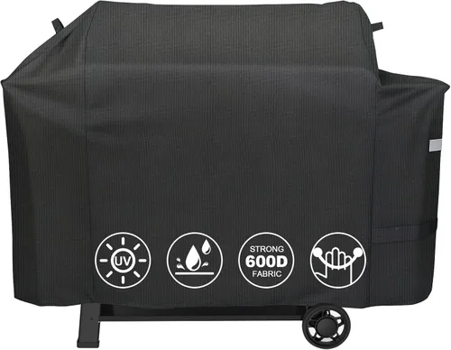 Vista 28 de Cubierta de parrilla de pellets para Camp Chef Serie 24 – DLX 24 Premium Smoker Cover impermeable y 600D resistente para Camp Chef Woodwind 24