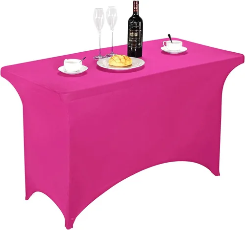 Vista 134 de FORLIFE - Funda de mesa de elastano, mantel ajustado de 4 pies para mesas rectangulares, funda elástica para patio, universal para bodas, banquetes