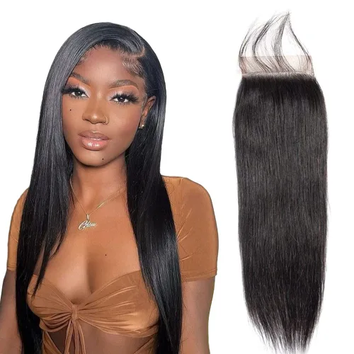 Vista 5 de Cierre frontal de encaje HD de 13 x 4 pulgadas, cabello humano lacio con encaje frontal de 10 pulgadas, cabello virgen brasileño 100% sin procesar