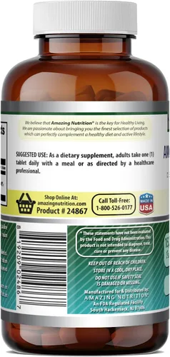 Vista 4 de Amazing Formulas Suplemento de biotina 15000 Mcg por porción 120 tabletas Sin OMG Sin gluten Fabricado en Estados Unidos