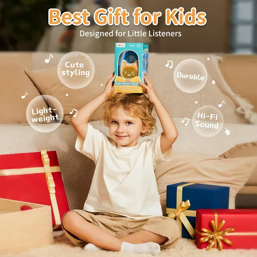 Vista 9 de alilo Pocket Bunny - Reproductor de música portátil para niños, juguetes musicales para niños pequeños, precargado de más de 120