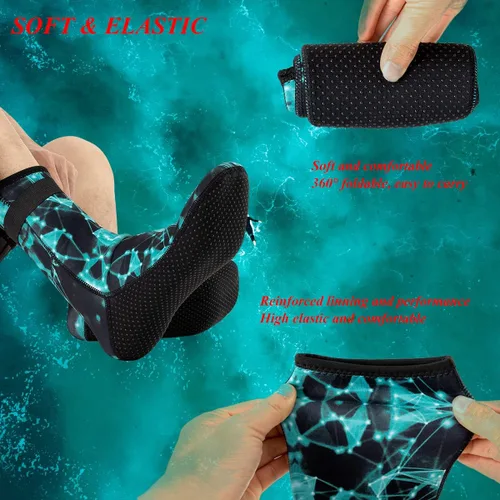 Vista 4 de Calcetines de neopreno de 0.118 pulgadas (0.118 in) calcetines de buceo térmicos antideslizantes calcetines de agua para natación deportes acuáticos