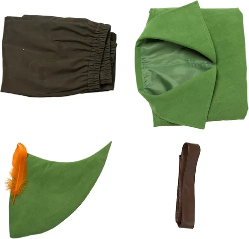 Vista 4 de Disfraz de Peter Pan para elfo, disfraz de Halloween para hombres y mujeres