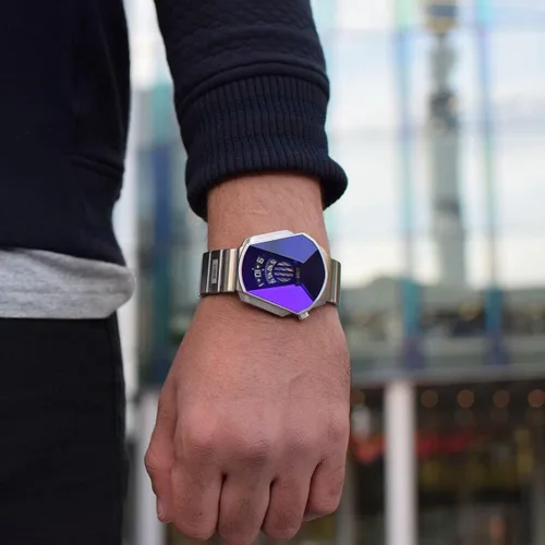 Vista 5 de Storm Darth Watch Men's Unique Cut Lazer Glass Watch with revolving disc Movement