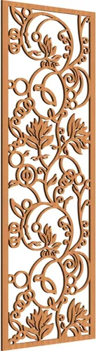 Vista 113 de Caspian Paneles de pared de madera con calado decorativo perforado, 9 3/8 pulgadas de ancho x 24 3/8 pulgadas de alto x 1/4 de alto, cereza