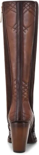 Vista 5 de Cuadra Bota para mujer en piel auténtica Pitón y piel bovina, 3F66PH