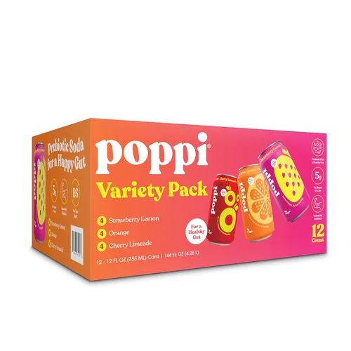 Vista 5 de Poppi Paquete variado, 12 onzas, 12