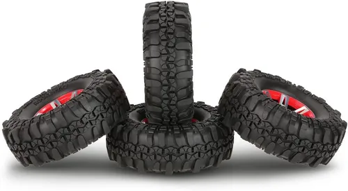 Vista 8 de Goolsky 4 neumáticos AUSTAR AX-4020A de 1.9 pulgadas 4.331 in 1/10 Rock Crawler con llantas de aleación Beadlock para D90 SCX10 AXAIL RC4WD TF2 RC