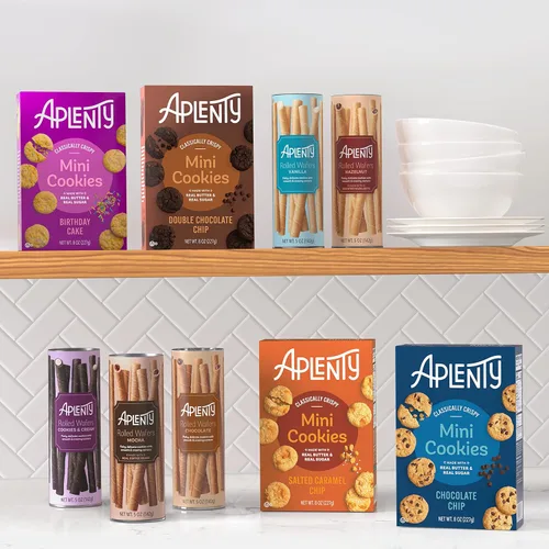 Vista 4 de Amazon Brand, Aplenty Galletas y obleas enrolladas en crema, 5 onzas (paquete de 3)