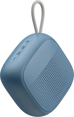 Vista 3 de AT&T Essentials - Mini altavoz Bluetooth de 5 W, color azul polvoriento