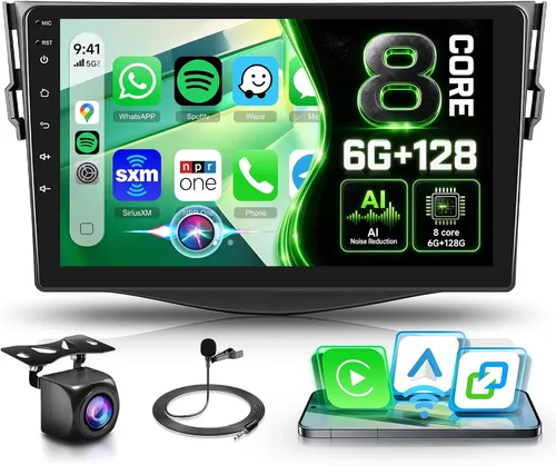 Vista 12 de Radio de coche de 8 núcleos 6G+128G para Toyota RAV4 2007-2011, estéreo de coche Rimoody Android con Carplay inalámbrico, Android Auto, Mirror Link