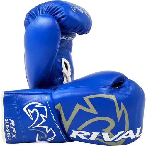Vista 4 de Guantes de boxeo RIVAL RFX-Guerrero Pro Fight, HDEF Hard, cierre con cordones, sensación más rígida y firme, aprobado para competición
