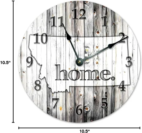 Vista 9 de Montana - Reloj de pared grande de 10.5 pulgadas para dormitorio, oficina, casa de campo