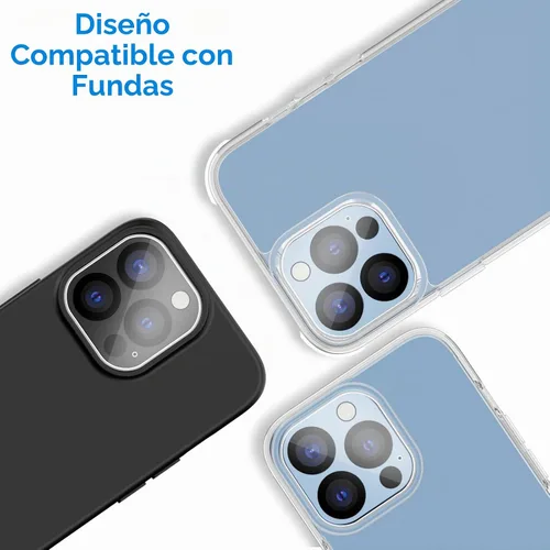 Vista 5 de JETech Protector de lente de cámara para iPhone 13 Pro Max de 6.7 pulgadas y iPhone 13 Pro de 6.1 pulgadas, vidrio templado 9H, transparente HD