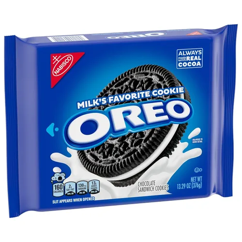 Vista 13 de Oreo, galletas sándwich de chocolate, 13.3 onzas Siempre hecho con cacao real, certificado Kosher