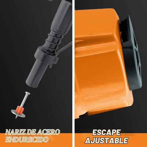 Vista 3 de Freeman PSSCP Clavadora Neumática para Concreto de Pin Único de 3" con Estuche Pistola de Clavos Neumática de Servicio Pesado para Madera, Acero