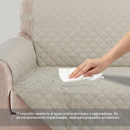 Vista 4 de Fundas para Silla Reclinable Reversibles Funda de Sofá para Mascotas Protector de Muebles Lazy Boy (Silla 23'', Beige/Beige)