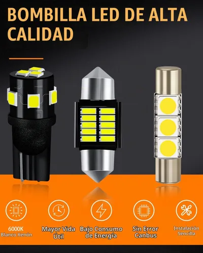 Vista 2 de Paquete de bombillas LED blancas compatibles con Mazda CX-5 CX5 2013 2014 2015 2016 2017 2018 2019 Mazda CX-5 CX5 Luz de domo de mapa interior + luz