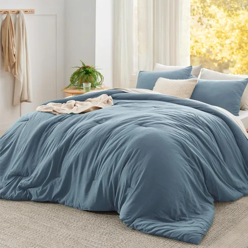 Vista 60 de Bedsure Juego edredón suave prelavado individual/individual XL, 365 días, cálido relleno alternativo GentleSoft™, 1 edredón ligero:68x88 pulgadas