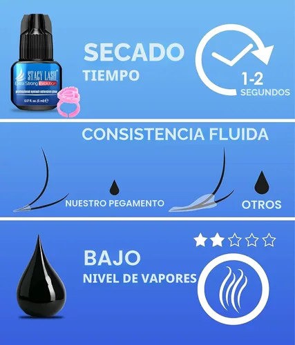 Vista 5 de STACY LASH Pegamento de extensión de pestañas de evolución extra fuerte (0.17 onzas líquidas/0.2 fl oz), secado de 0.5 a 1 segundo/retención – 8