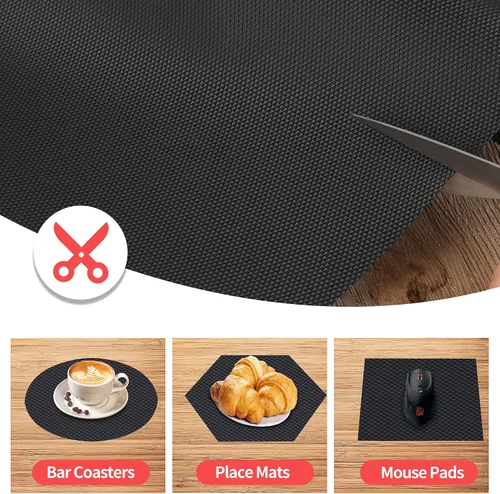 Vista 3 de Revestimiento para Estantes de Cocina, Forros para Cajones, Revestimientos No Adhesivos para Refrigerador, Tapetes Impermeables para Refrigerador