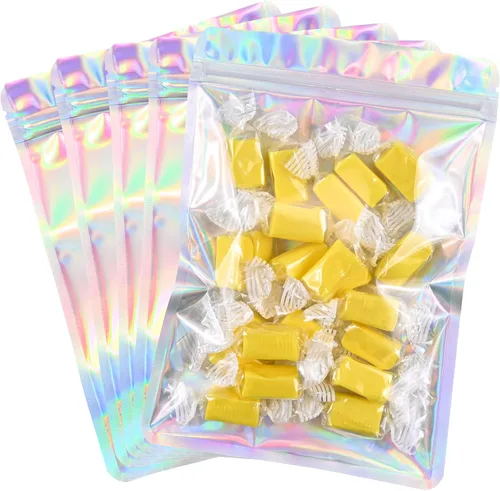 Vista 11 de Bolsa resellable de Mylar para bolígrafos, ideal para oficina, hogar, fiesta, almacenamiento de alimentos, galletas, muestras de joyería