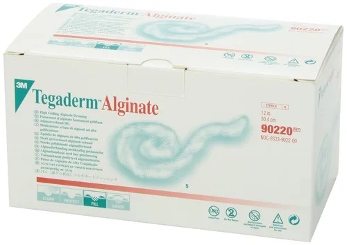 Vista 3 de 3M™ Tegaderm™ - Apósito de alginato de alta gelificación, 90220, 1 in x 2 in, vendaje estilo cuerda, 5/cartón, 4 cartones por caja