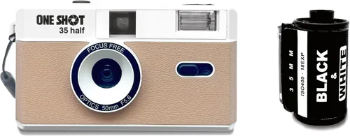 Vista 11 de 1 Shot Point and Shoot - Cámara de película de 35mm, cámara retro reutilizable de medio marco, flash integrado, incluye un rollo de película ASA/ISO