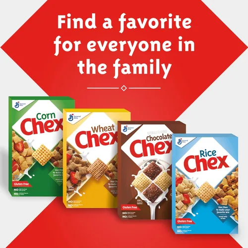 Vista 10 de Chex de maíz sin gluten, cereal para el desayuno, ingrediente casero de Chex Mix, 12 oz