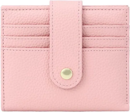 Vista 26 de Carteras de cuero para mujer con bloqueo RFID, billetera delgada, plegable, tarjetero con cremallera, bolsillo para monedas, ventana