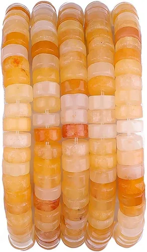 Vista 31 de BEADIA Cuentas Espaciadoras de Jade Natural Africano Planas Redondas Sueltas para Hacer Joyas con Abalorios 3mmx2mm 38cm