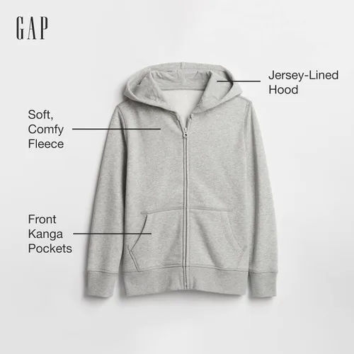 Vista 2 de GAP boys Full Zip Hooded Sweatshirt