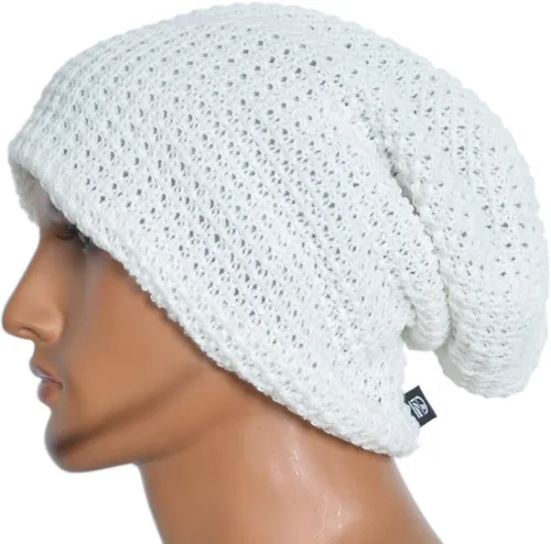 Vista 104 de FORBUSITE Gorro de punto largo holgado para hombre para verano e invierno, de gran