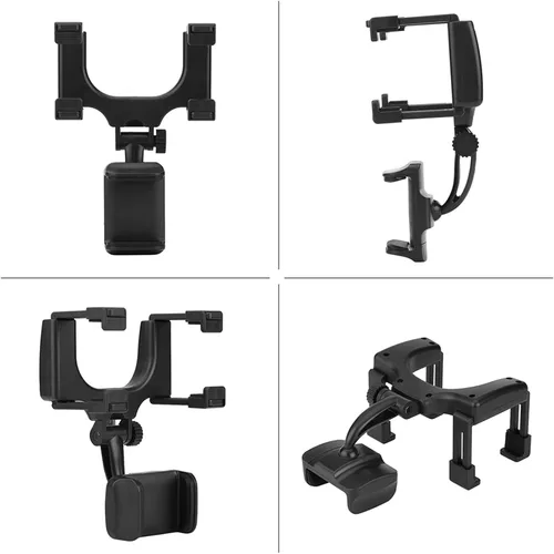 Vista 9 de Fydun Soporte universal para teléfono con espejo retrovisor para coche, soporte para teléfono inteligente