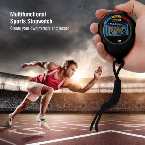 Vista 8 de Temporizador deportivo profesional, cronómetro electrónico para temporizador de rizado, cronómetro simple, cronómetro, cronómetro, carreras