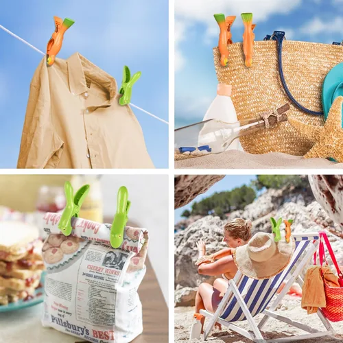 Vista 6 de Clips para Toallas de Playa, Sopito Clips para Toallas Tamaño Jumbo para Sillas de Playa Crucero Patio y Accesorios de Piscina, Juego de 4