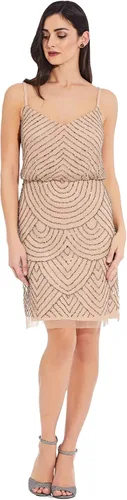 Vista 5 de Adrianna Papell Vestido de cóctel sin mangas con cuello en V para mujer