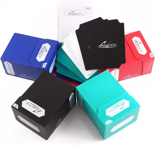 Vista 23 de Deck Blocks 100+, juego de 5 cajas MTG con divisores Set of 5 deck boxes in white, black, blue, red and green, each with 100+ cards and 2