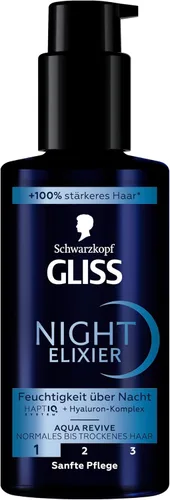 Vista 2 de GLISS Schwarzkopf Night Elixir Aqua Revive - Suero para el cabello