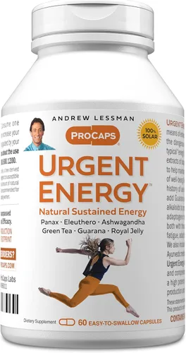 Vista 9 de ANDREW LESSMAN Urgent Energy 30 cápsulas - Proporciona un medio seguro y saludable para mejorar los niveles de energía y sentimientos de bienestar