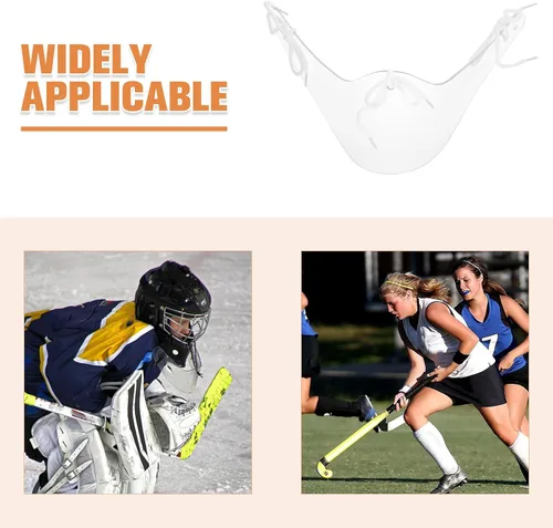 Vista 4 de DECHOUS Protector de cuello de portero de hockey, protector de garganta transparente para portero deportivo, equipo de protección de cuello