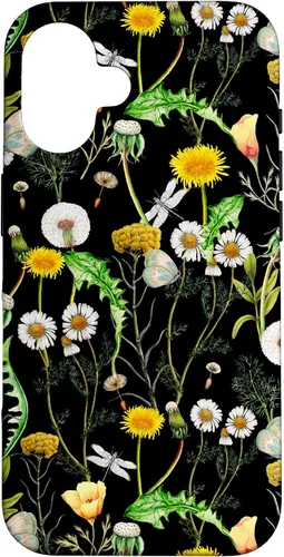 Vista 28 de iPhone 11 Pro Wildflowers Botanical Daisy Flores Dandelion Libélula Estuche de regalo