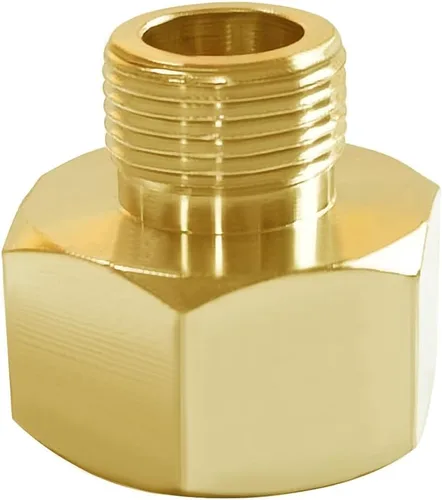 Vista 6 de Joywayus Adaptador de tubería de rosca macho de compresión de 1/2 G a 3/8, conector de grifo reductor de latón, adaptador de manguera de agua